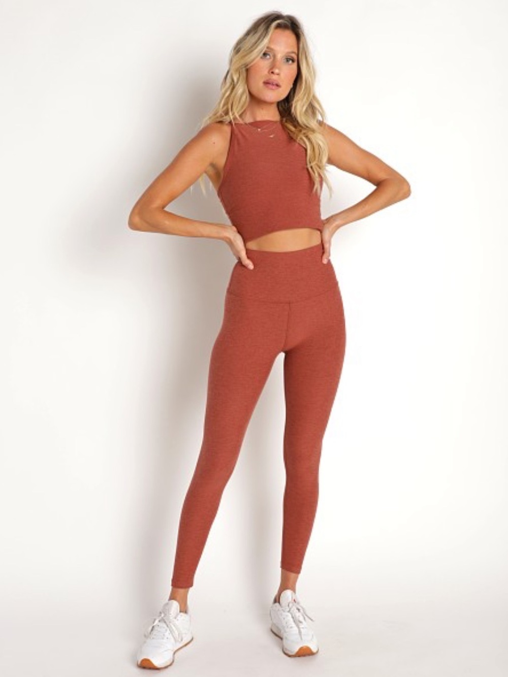 Beyond Yoga Spacedye High Neck Cropped Tank Brown Copper NWOT